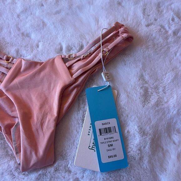 BEACH BUNNY BASICS TRIPLE STRAP SKIMPY BOTTOM - Picture 7 of 7